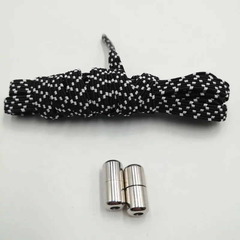 Wholesale Online Unisex Kids Shoelaces 19 Colors Easy-on Easy-off Design Flat 6mm Width Polyester Material Transparent Tips