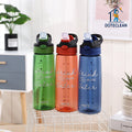 Hot Selling 800ml Custom Eco Friendly Portable Plastic Water Bottle Cup Sports Travel Bottle with a Straw Lid for Drinking