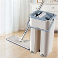 DOOSO Hand Free Self-washed Magic Flat Mop Long Handle Microfiber Flat Floor Cleaning Squeeze Bucket Mop