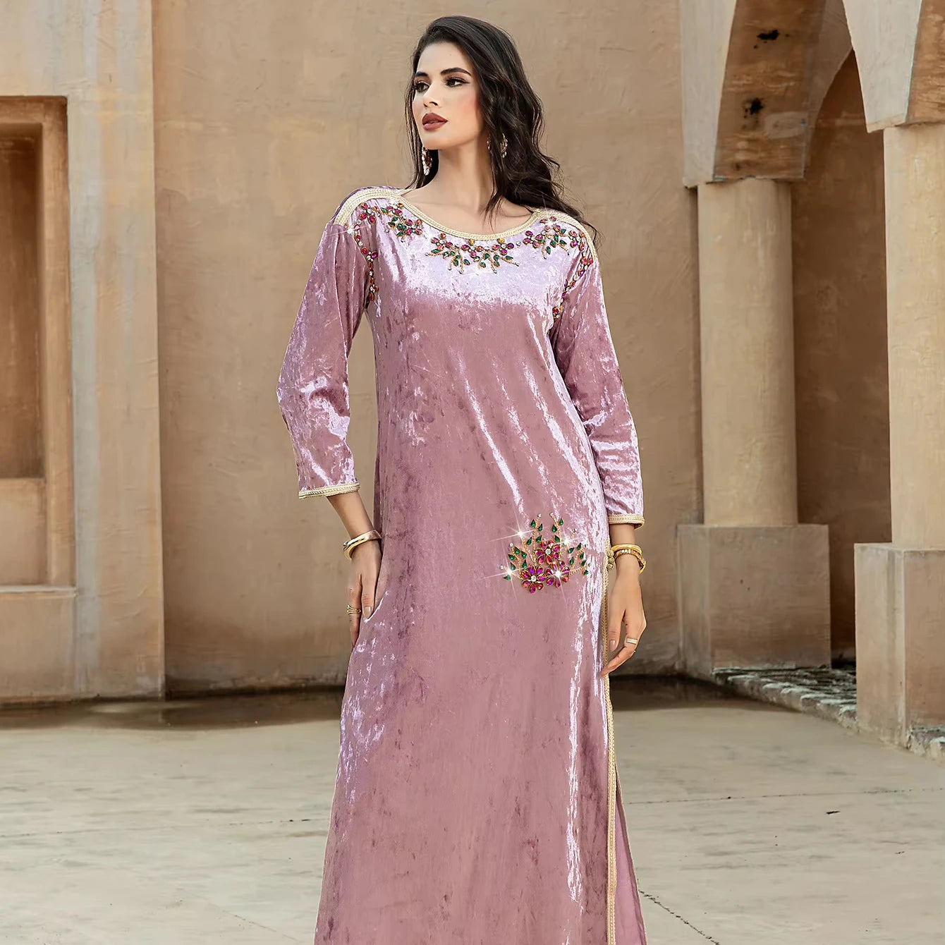 BA5164 Luxury Jalabia Saudi Dubai Women's Clothing Burka Muslim Dresses
