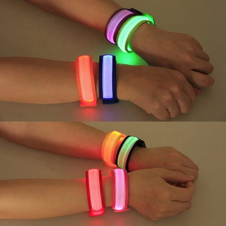 Factory Price Led Wrist Band Flashing Light up Glow Outdoor in the Dark Dance Party Sports Multi Colors Fun Bracelet