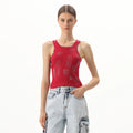 Brand Custom Women's Breathable Knitted Tank Top Solid Casual Workout Crop Shirt with Backless Design Sleeveless Fitness Tops