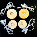 Wholesale Round Wooden Base Stand Usb Led Light Socket Led Night Base Crystal Ball Tower Display Stand