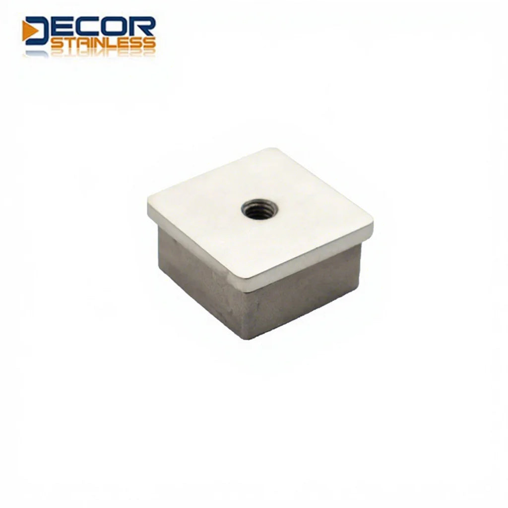 Steel 316 Stainless Steel Square End Cap With Holes Male Hexagon Connection 10mm Tube Plug Customizable OEM Support