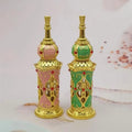 Stock Luxury 12ml Empty Fancy Cube Spiral Neck Perfume Essential Oil Bottle Round Glass Dropper Bottle