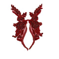 Handmade Red Rhinestone Beaded Crystal Appliques