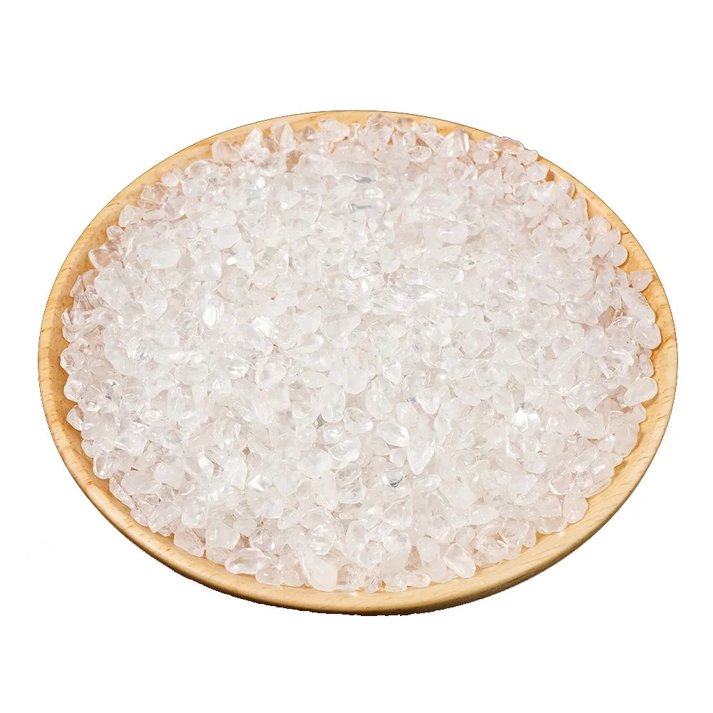 Wholesale Natural Stone Polished Tumbled Stones clear Quartz Crystal Chips for Garden Landscape