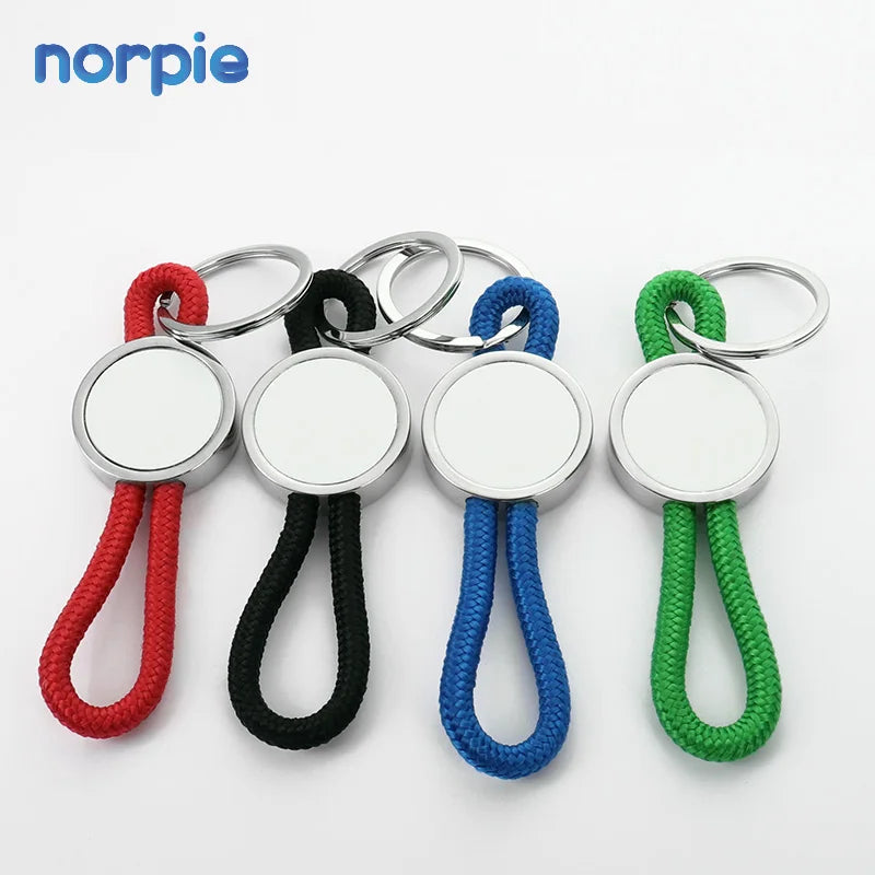 Souvenir Gifts Promotion Fashion Style Sublimation Nylon Rope Keychains