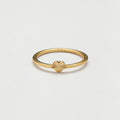 Minimalist Design 18k Gold Plated Love Ring Geometric Heart Shaped Stainless Steel Ring Non Tarnish Waterproof Jewelry YF5036