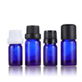 In Stock Wholesale 5ml 10ml 15ml 20ml 30ml 50ml 100ml Blue Sample Vial Essential Oil Glass Bottle With Tamper Evident Cap