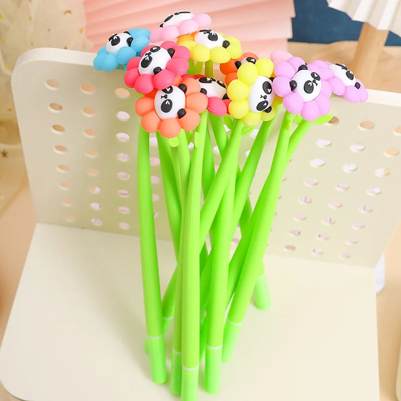 School Boys Girls Stationery Gifts Creative Cartoon Cute Flower Panda Kids Gel Pen MegaBDM