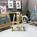 Solid Wood Desktop Small Easel Wooden Trapezoidal Easel Oil Sketch Painting Easel Advertising Display Rack Painting Stand