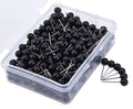 500 Pcs/Box Art Deco Design Round Plastic Map Tacks & Push Pins Hanging Office Wall Supplies Black