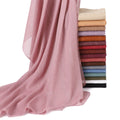 New Solid Color Silver Silk Chiffon Scarf Pleated Breathable Women's Bag Scarf Shawl All-match New Color Fashion