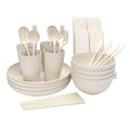 Hot Sale 32 PCS /Set Wheat Straw Tableware Set Food Container for Kids Wheat Straw Dinnerware Sets