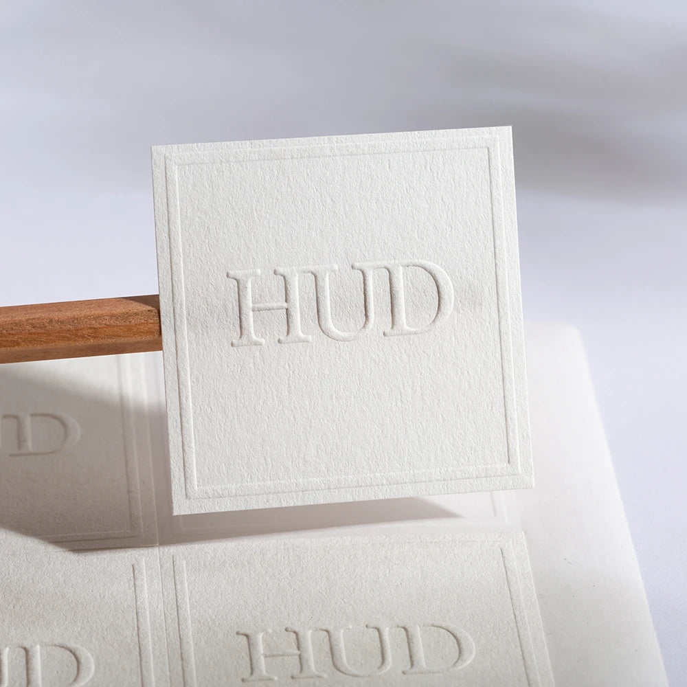 Wholesale Texture Paper Embossed Sticker Label Matte 3D Boxes Sealing Stickers Boxes Packing Stickers Labels