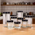 Various Specifications Cylinder Glass Kitchen Food Storage Jar 250ml for Honey Jam Spice Canning Lid for Candy Milk Packaging