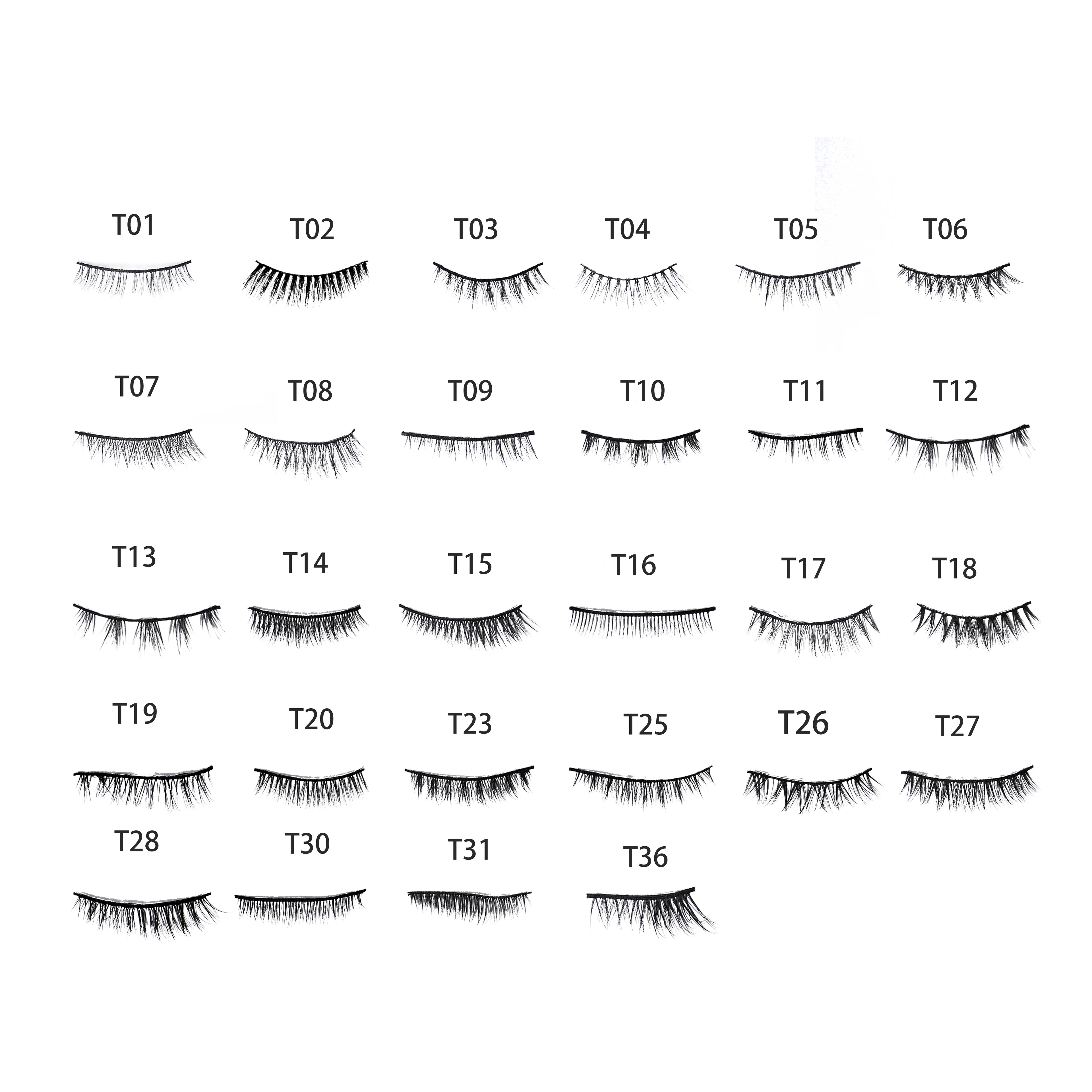 VV-85r Faux Mink Eyelashes Private Label with Silk Lashes and Fake Silk Eyelashes False Eyelashes