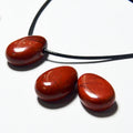 Miss Stone Small Moq Wholesale 30mm Oval Drop Red Jasper Pendant Natural Stone for Jewelry Necklace Making