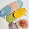Viscose Bath Hammam Mitt Guante Exfoliante Pink Korean Exfoliate Shower Scrubber Fingerless Exfoliating Glove