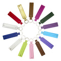 PU Leather Keychain Keyings for Slide Charm Letters With 8mm Small Belt Women Jewelry Making DIY Accessories Kids Gift 1pcs