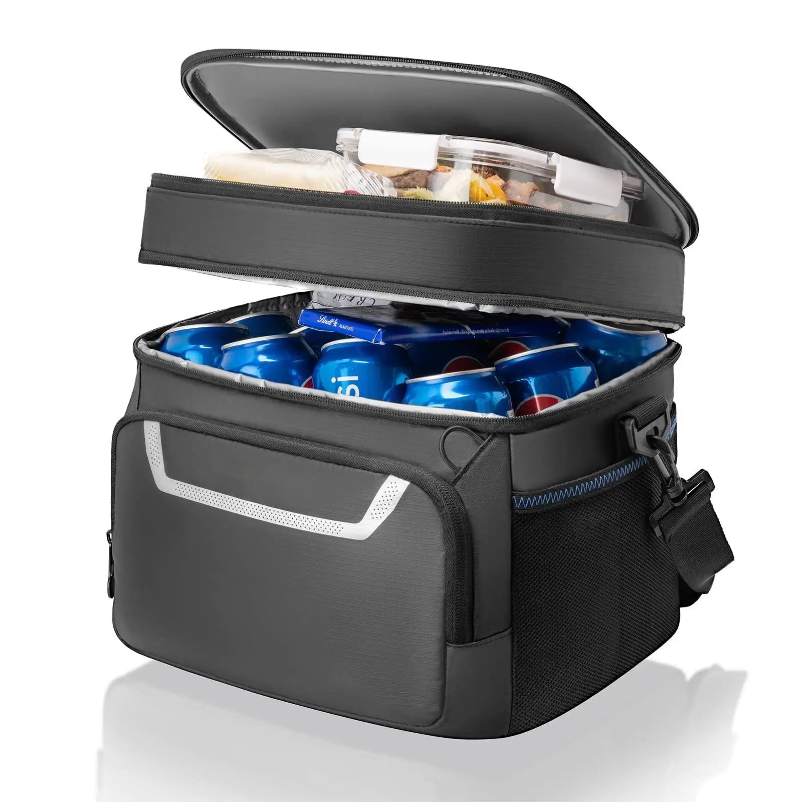 Small Reefer Bag Men's Warm Beach Reefer Lunch Bag Cans Compartmentable Reusable Waterproof Leakproof Travel Work Picnic
