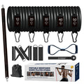 CHENGMO SPORTS Custom Tube Resistance Band Set Top Quality 150lbs Workout 100% Latex Resistance Bands Set 11pcs Pilates Bar Kit