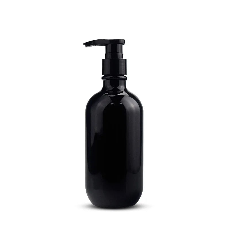 500ML Lotion Pump Bottle PET Black Shampoo Shower Gel Liquid Soap Dispenser Packaging Cosmetic Household Hand Sanitizer Bottle