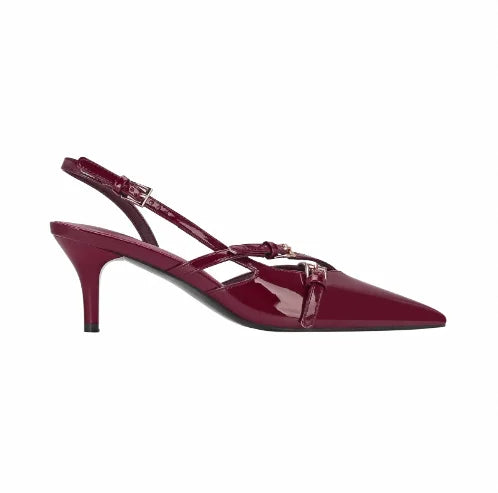 China Professional Manufacture Retro Closed Toe 3cm Cone Heel Pu Upper Casual Style Slim Sharp Pointed Fine Heeled Ladies Heels