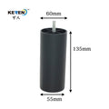 135mmH Modern Black Heavy Duty Round Sofa Plastic Legs with Bolt-Decorative for Living Room Bedroom Dining Kitchen & Home Office