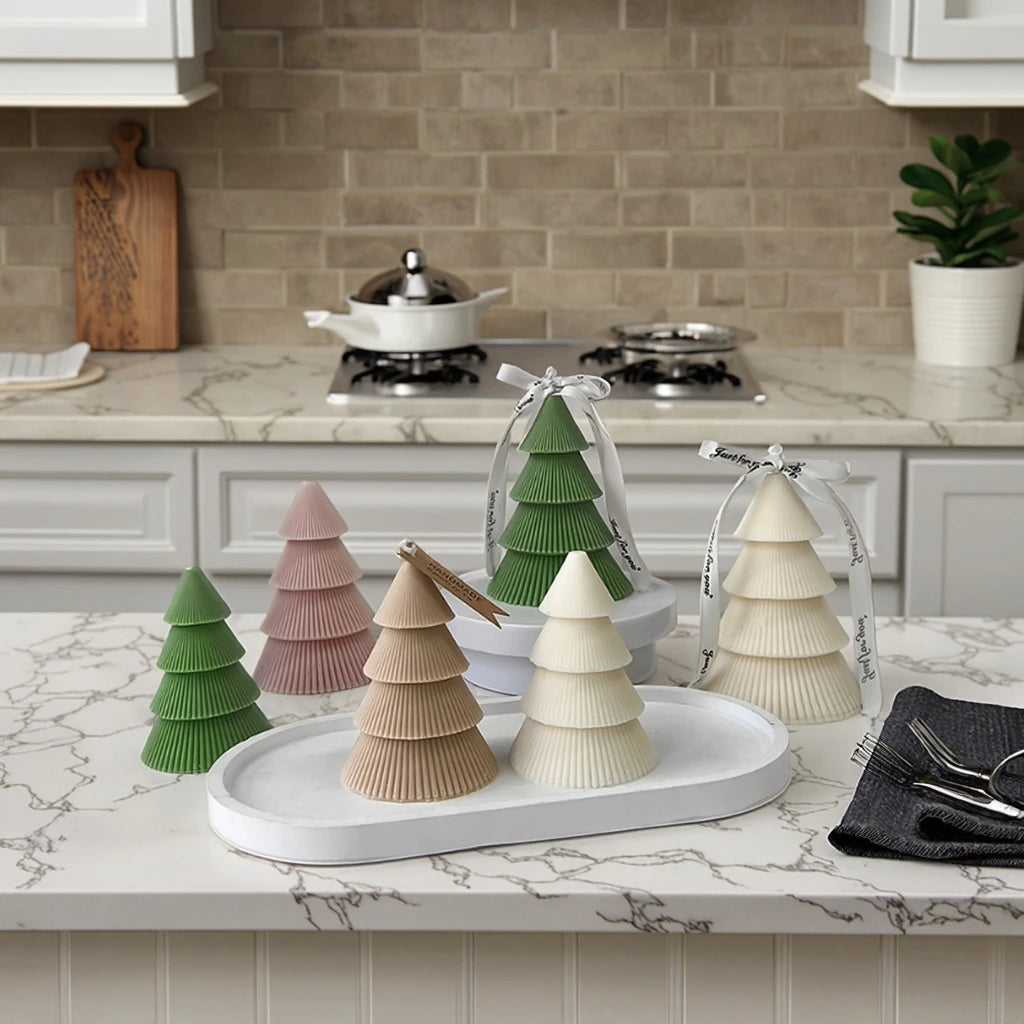 Christmas Tree Silicone Mold Christmas Aromatherapy Candle Decorations Ornaments Abrasive Diy Handmade Christmas Tree