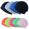 Unisex Solid Soft Stretch Slouchy Thin Long Beanie Cotton Warm Sports Knit Hats With Custom logo for Men Women