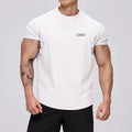 Sport Shirt EU Size Custom Logo 100% Polyester Quick-Dry Short Sleeve Slim Fit Workout Clothing Men Fitness Muscle GYM Shirt