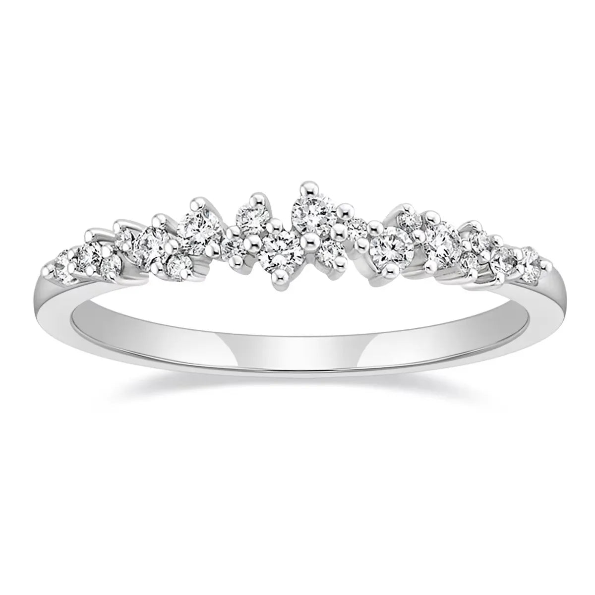 OAHLAN Fashion Jewelry Silver/ Gold/ Rose Gold Plated Stackable Wedding Bands Cubic Zirconia Copper Rings for Women Engagement