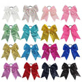 High Quality 8 Inch Sequins Glitter Cheerleader Hair Ties Big Bows Shiny Rainbow Hair Ring Rope Headband