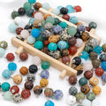 Fashion Round Stone Pendants Pumpkin Pendant Mixed Healing Crystal Quartz Gemstone Charms for Necklace Jewelry