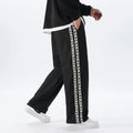 Men's French Terry Sweatpants Loose Fit OEM Sport Cotton Custom Casual Pants Street Style Mid Drawstring Joggers Printed Logo