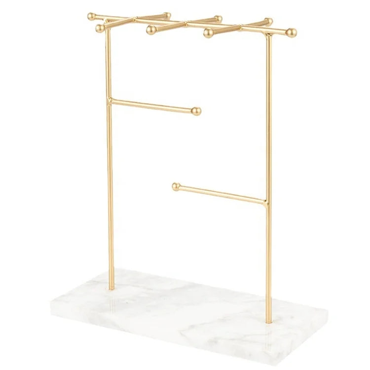 Wholesale Suppliers White Natural Marble Base Earing Display Luxury Jewellery Display Stand Marble Watch Stand