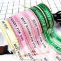 Custom 3/8inch Christmas Printing Organza Ribbon  Personalized Gift Decoration Floral Decoration Ribbon