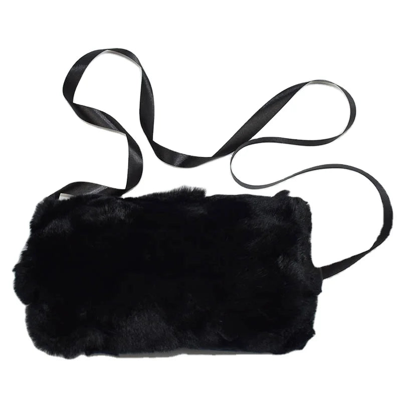 MWFur Fashion Custom Made Fur Hand Muff Winter Hand Warmer Rex Rabbit Fur Muff MS.minshu Rex Rabbit Fur Muff