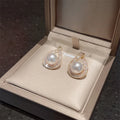 Wholesale Gold Plated Fashion Jewelry Studs Earrings Bridal Cubic Zircon Freshwater Pearl Studs Earrings for Women