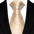 New Style Black Grey 8cm Silk Plaid Tie Men's Necktie Accessories Business Formal Occasion Party Office Gift