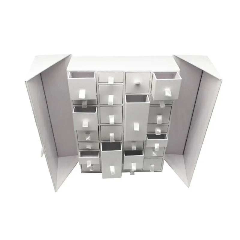 HOT Empty Luxury Cardboard Paper Gift Beauty Cosmetic Packaging Countdown 24 Days Christmas Advent Calendar Box