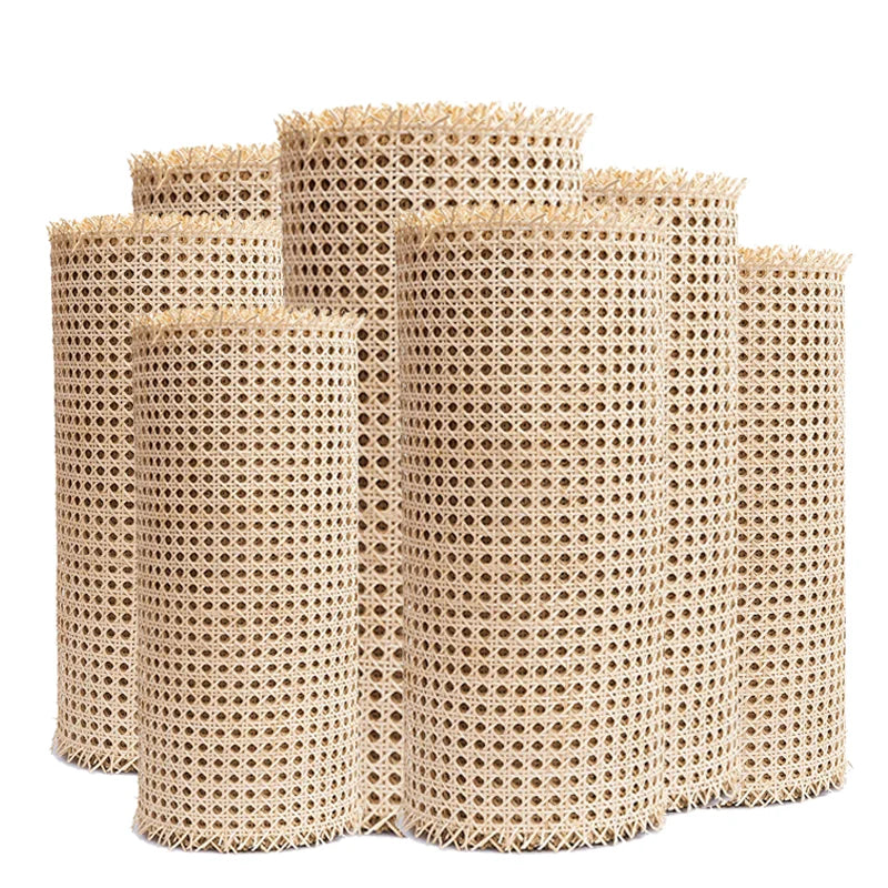 Factory Wholesale Weave Material Plastic Rattan Cane Webbing Roll Synthetic Rattan Roll Plastic Rattan Roll