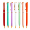 Custom Logo Macaron Cute Metal Pen Set 1.0mm Ballpoint for Writing Pretty Promotional Gift Pen