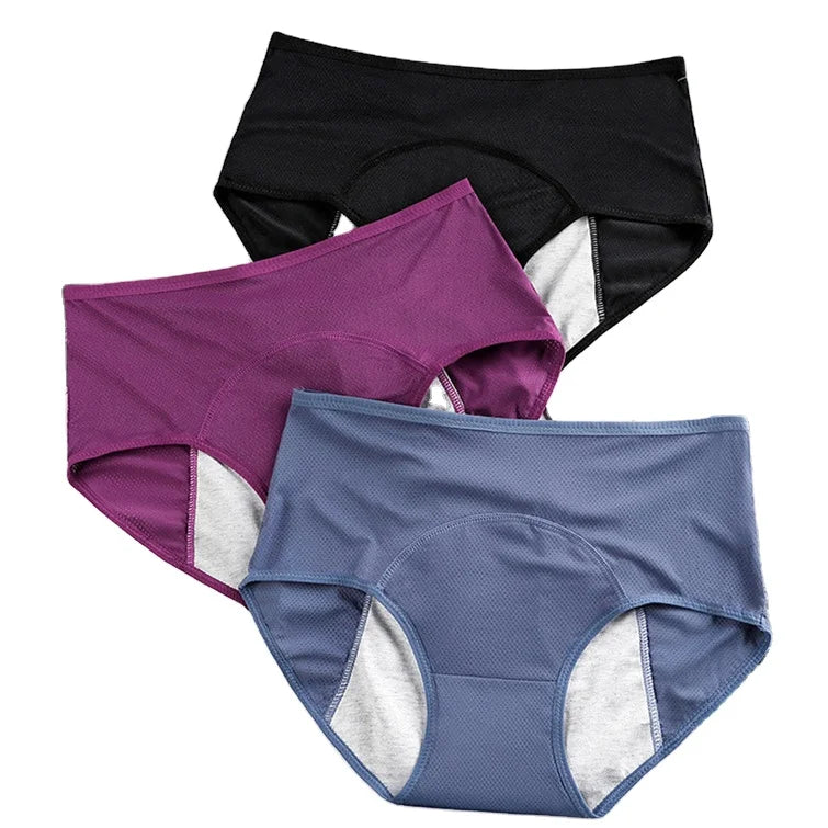 Hot Sell Menstrual Womens Leak Proof Briefs Mid Waist Ladies Panties
