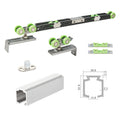Modern Aluminium Sliding Door Hardware System with Slim Frame for Commercial Use Garage Doors-Metal Accessories for Dealers
