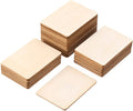 TaiLai Blank Wood Squares Wood Pieces Unfinished Round Corner Square Wooden Cutouts for DIY Arts Craft Project Decoration Laser