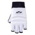 ZJFIT Taekwondo Half-Finger Laced Wrist Guard Gloves Leather Hand Guard for Competition and Training