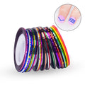 30 Colors Mix Rolls Striping Tape Line Nail Art Decoration Sticker DIY Tips Manicure Tools